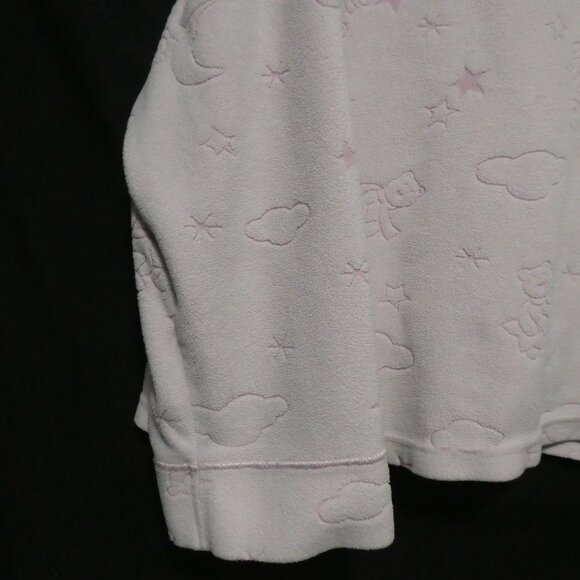 CELESTE | large | Adorable Fleece Light Pink Teddy Bear and Cloud Pajama Shirt - Picture 13 of 16